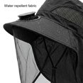 thumbnail image 6 of Byfri Mosquito Net Sun Hat with Solar Fan Wide Brim Fishing Hat for Outdoor Camping Dark 58-60cm, 6 of 7