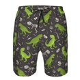 thumbnail image 3 of Logiee Dinosaur Skeleton Print Mens Swim Trunks Quick Dry Board Shorts,Breathable Hawaii Beach Shorts Swimwear Bathing Suits-XX-Large, 3 of 6