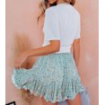 thumbnail image 4 of Women's Blue Ruffled Floral Mini Skirt, 4 of 5