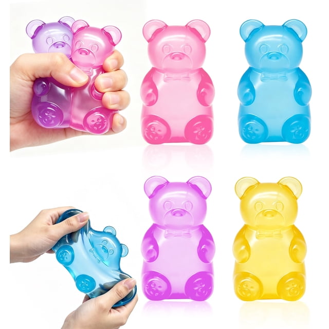 Batorisy 4 juguetes antiestrés squishy de osito con forma de azúcar