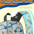 thumbnail image 5 of Police and Helicopter Blue Pattern 17" School Backpacks for Teens,Waterproof Oxford Fabric,S-Shape Padded Straps for School,Travel,Hiking,Camping, 5 of 6