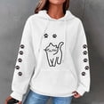 thumbnail image 2 of YUGYXL Women's Waffle Hoodie Drawstring Animal Print Sweatshirt Long Sleeve Comfy Hooded Pullover with Pocket White XL, 2 of 3