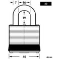 thumbnail image 2 of Master Lock 3D Laminated Padlock, 3/4-inch Shackle, 1-9/16-inch Wide, 2 of 2