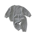 thumbnail image 1 of Odeerbi 3M-4Y Niños Niñas Conjuntos de Algodón Sudadera de Manga Larga Pantalones Jogger Conjunto de Dos Piezas, 1 of 4