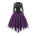 thumbnail image 1 of Ketyyh-chn99 Robe d'Été Robe Évasée à Fleurs Combinaisons Manches à Volants Shorts Robe Courte Violet,G, 1 of 2