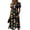 Green, variant on Womens Halloween Dresses Bone Moon V Neck Funny Dresses Witch Hat Pumpkin Short Sleeve Horror Midi Dresses, 2XL