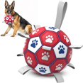 thumbnail image 1 of Balón de fútbol Dog Toy Diman Dog con 9 correas de nailon para perros, 1 of 6