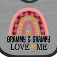 thumbnail image 4 of Inktastic Grammy and Grampy Love Me Grandchild Rainbow Girls Baby Bib, 4 of 4