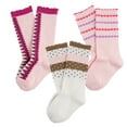 thumbnail image 4 of Lian LifeStyle Baby Girl's 3-Pairs-Pack Knee High Cotton Non-Skid Socks 6M-3Y One Size D, 4 of 7