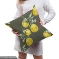 thumbnail image 4 of Ambesonne Nature Fabric by the Yard Upholstery, Lemon Branches Growth, 2 Yards, Olive Green Yellow, 4 of 4