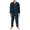 thumbnail image 3 of Cauagu Spacecraft Print Men's Long-Sleeve Pajama Set,Soft Button-Front 2Pjs for Men Long Sleeve Men’s Sleepwear-X-Large, 3 of 7
