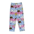 thumbnail image 4 of Bingfone Pajamas For Women,Bees And Daisies Striped Pajama Pants With Pockets-X-Large, 4 of 9