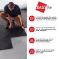 thumbnail image 2 of EasyTile 12 Pack Interlocking Garage & Patio Flooring w/ Drainage, 18x18 Inches, Black, 2 of 9