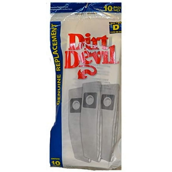Royal Dirt Devil 3670148001 Paper Bag, Type D Soft Body Upright 10 Pk , White