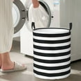 thumbnail image 4 of Cauagu Black And White Stripes for Laundry Basket,Collapsible Organizer Basket for Storage Bin Toy Bins Gift Baskets Bedroom Clothes Children Nursery Hamper -Medium, 4 of 7