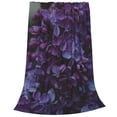 thumbnail image 2 of Honeii Lilac Print Fleece Blanket - Throw Blanket for Bed, Sofa, Couch, Camping, and Travel , Microplush Ultra Soft Warm Blanket-40"x30", 2 of 7