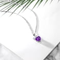 thumbnail image 4 of Gem Stone King 2.41 Ct Heart Shape Purple Amethyst 925 Sterling Silver Pendant, 4 of 4