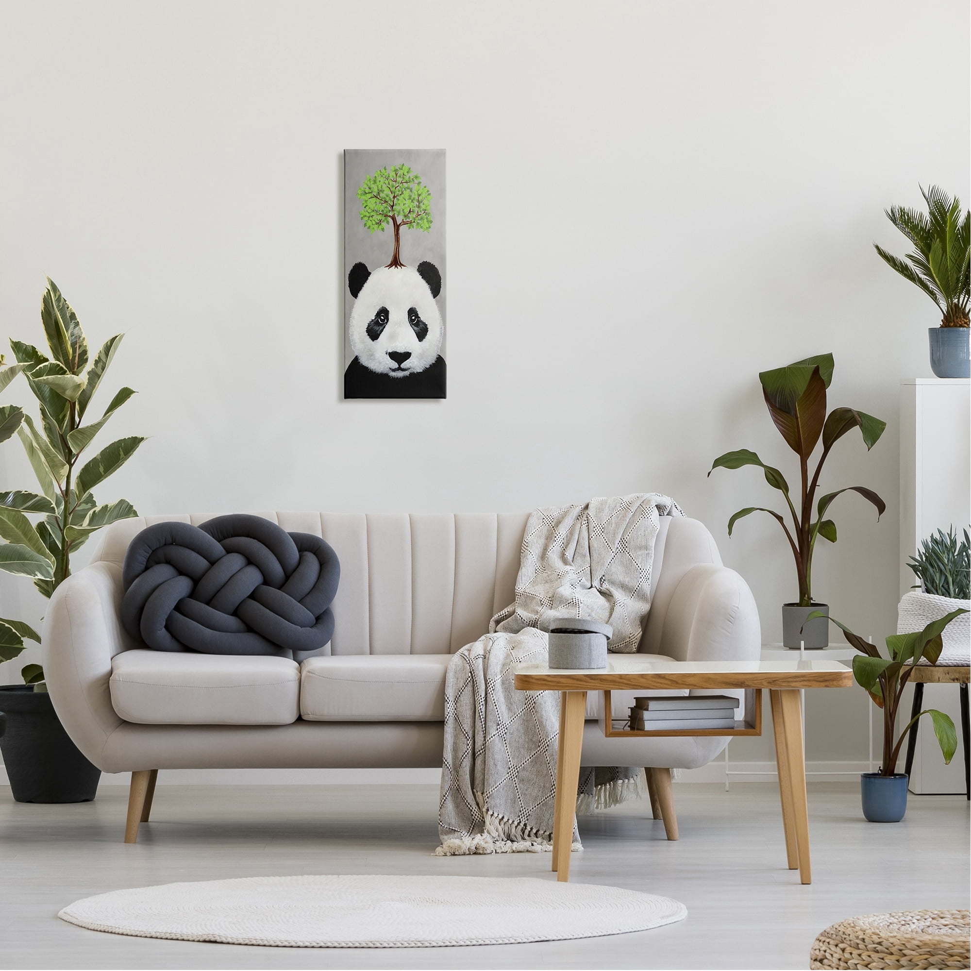 Stupell Industries Panda Bear & Tree Nature Portrait Animals & Insects Painting Gallery Wrapped Canvas Print Wall Art