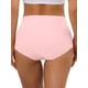 thumbnail image 3 of INSPIRAR CHIC Bragas de Mujer Elásticas de Cintura Alta Sin Forro Transpirables Ropa Interior XL Rosa Medio, 3 of 4