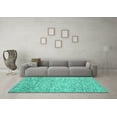 thumbnail image 3 of Ahgly Company Indoor Rectangle Abstract Turquoise Blue Contemporary Area Rugs, 8' x 12', 3 of 4