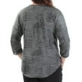 thumbnail image 4 of INC Womens Silver 3/4 Sleeve Jewel Neck Hi-Lo Top L, 4 of 4