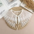thumbnail image 3 of Camicover Detachable Dickey Collar Fake Collar Embroidery Neck Ruff Mini Cape Choker Blouse Collar for Women Girl, 3 of 3