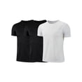 thumbnail image 2 of Sholeno Kids 3 Pcs Sport Tee Shirts for Boys Short Sleeve Quick Dry Running T-shirt Gym Fitness Tee Black&Black&White 140, 2 of 3