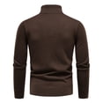 thumbnail image 2 of Gibobby Suéter cuello de tortuga hombre Suéter de manga larga para hombre con cuello alto para hombre, ajuste ajustado(Café,M), 2 of 4