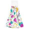 thumbnail image 6 of Yayeee Kitchen Hanging Hand Towels Set of 2 with Loop Bathroom Absorbent Tie Towel, Purple Abstract Shapes, 6 of 6