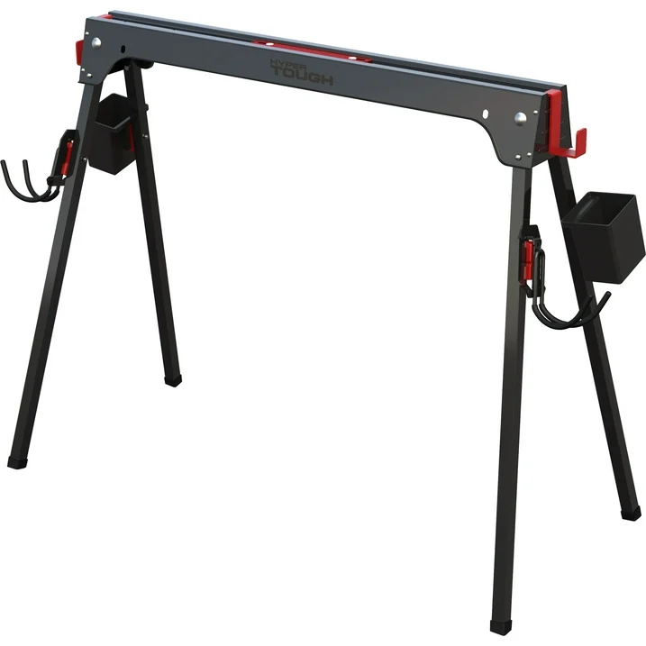 Hyper Tough Hyper Stack Foldable Metal Sawhorse, 450 lb Weight Capacity, Heavy-Duty