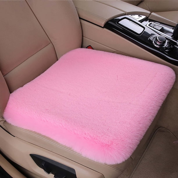 Cojín de asiento de coche, funda de cojín de asiento de felpa de invierno, cálido, grueso, de una sola pieza, para uso general.