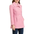 thumbnail image 4 of Unique Bargains Women's Turn-Down Collar Pockets Outwear Winter Coat XS Pink, 4 of 7