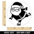 thumbnail image 2 of Ice Skating Christmas Santa Claus Self-Inking Rubber Stamp Ink Stamper - Fuchsia Ink - Small 3/4 Inch, 2 of 7