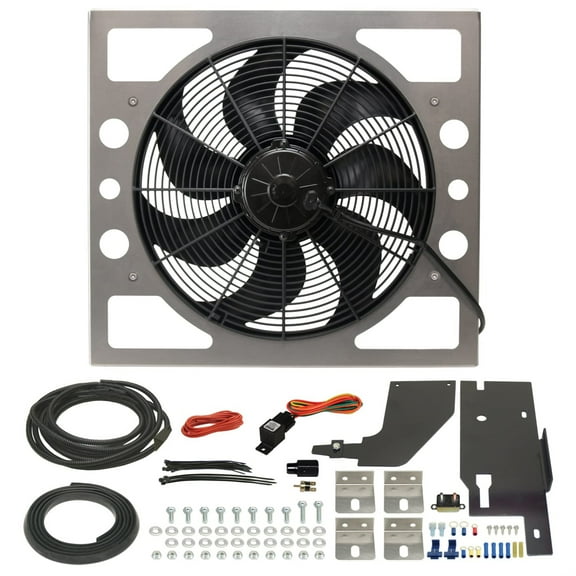 DERALE 17 in 2400 CFM Direct Fit Electric Cooling Fan Wrangler P/N 20161 Fits select: 1997-2006 JEEP WRANGLER / TJ, 1989-1995 JEEP WRANGLER / YJ