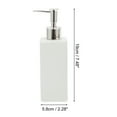 thumbnail image 4 of Unique Bargains 1 Pc Elegant Square Soap Pump Dispenser for Laundry Rooms 350ml White Silver Tone, 4 of 6