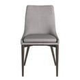 thumbnail image 6 of Weston Home Baxter Linen Barrel Back Dining Chairs, Set of 2, Gray/Espresso, 6 of 6