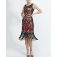 thumbnail image 2 of 20'S Party Dress Flapper Women 1920S Sequin Art Deco Cocktail Party Wear, 2 of 3