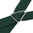 thumbnail image 3 of Buyless Fashion 2 Pack Suspenders for Men - 48" Elastic Adjustable Straps 1 1/4" - X Back with Metal Hooks - 5135-2-Hunter-Green, 3 of 7