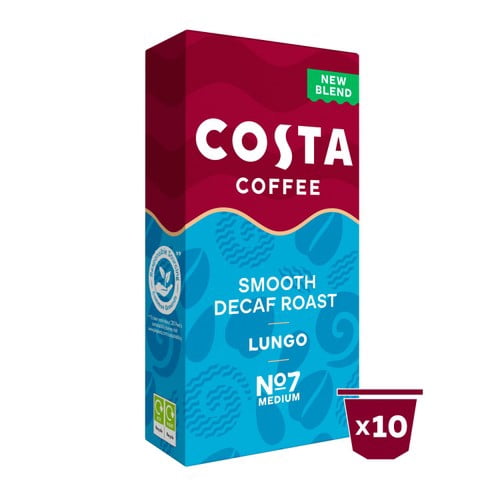 Costa Coffee Decaff Coffee Pods, 10 pods per pack, British Import (Pack of 3)
