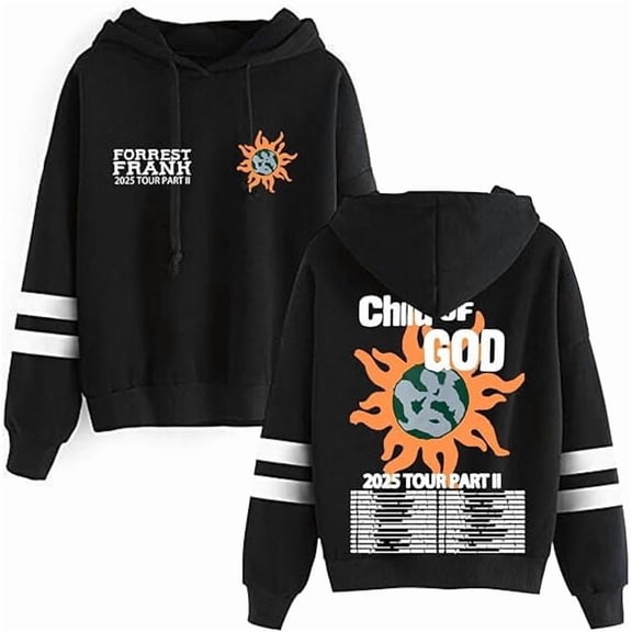 Forrest Frank Child Of God Tour Vintage Fleece Hoodie XS Black Unisex Cotton Blend