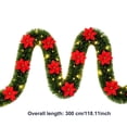 thumbnail image 3 of Christmas Artificial Pine Garland with Lights, Hanging Wreath with Realistic Branches, Indoor Outdoor Xmas Decor for Front Door,Mantel,Stair Handrail, 3 of 8