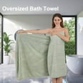 Smuge Jumbo 4 Pack Microfiber Bath Sheet Towels (35 x 70 in,Light Green ...