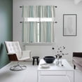 thumbnail image 5 of Abstract Pattern Kitchen Curtains Valances and Tiers Set of 3 Colorful Stripes Modern Style Retro Tier Curtains and Valance with Rod Pocket for Small Windows, 27.5"x24", 5 of 9