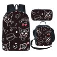 thumbnail image 1 of Cartoon Kuromi Backpack Fashion Melody for Teenage Boys Girls Student School Bag Teenage Students Custom Bag 3 Pcs/Set Travel qiuyongming unisex, 1 of 2