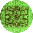 thumbnail image 1 of Ahgly Company Indoor Round Oriental Green Industrial Area Rugs, 6' Round, 1 of 4