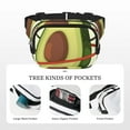 thumbnail image 5 of Bingfone Fanny Packs for Women Fashion Waist Packs Bag with Adjustable Strap Waterproof Everywhere Crossbody Belt Bag for Workout Running Travelling( Avocado1 ), 5 of 9
