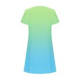 thumbnail image 4 of GaThRRgYP Plus Size Dresses Women Fashion,Women Summer Casual Leaf Sleeves Hollow Neckline Design Dress Long Skirt Green XXL, 4 of 5