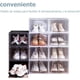 thumbnail image 4 of Apilables transparentes,Paquete de 6 cajas de almacenamiento de zapatos,organizador de zapatos apilable de Plástico rígido para armario,almacenamiento apto para zapatos de la talla 11, 4 of 15