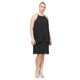 thumbnail image 1 of S.L. Fashions Women's Plus-Size Embellished Halter Neck Tier Dress, Black, 18W, 1 of 2