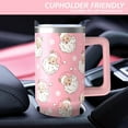 thumbnail image 6 of Christmas Gifts 40 Oz Tumbler with Handle and Straw, Pastel Xmas Santa Claus Stainless Steel Double Walled Vacuum Insulated Cup, Cute Holiday Gifts for Women Girls, 6 of 6